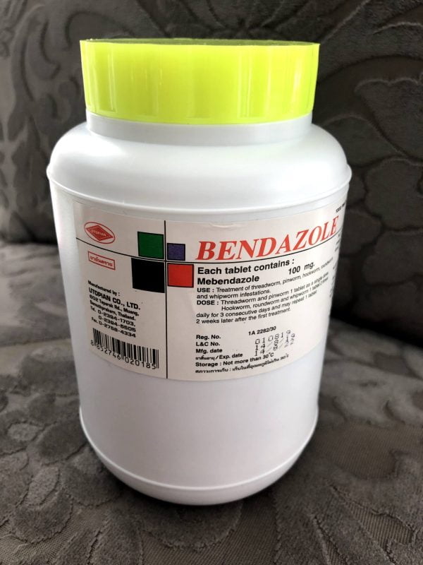 Mebendazole 100 mg Bottle 1000 pills