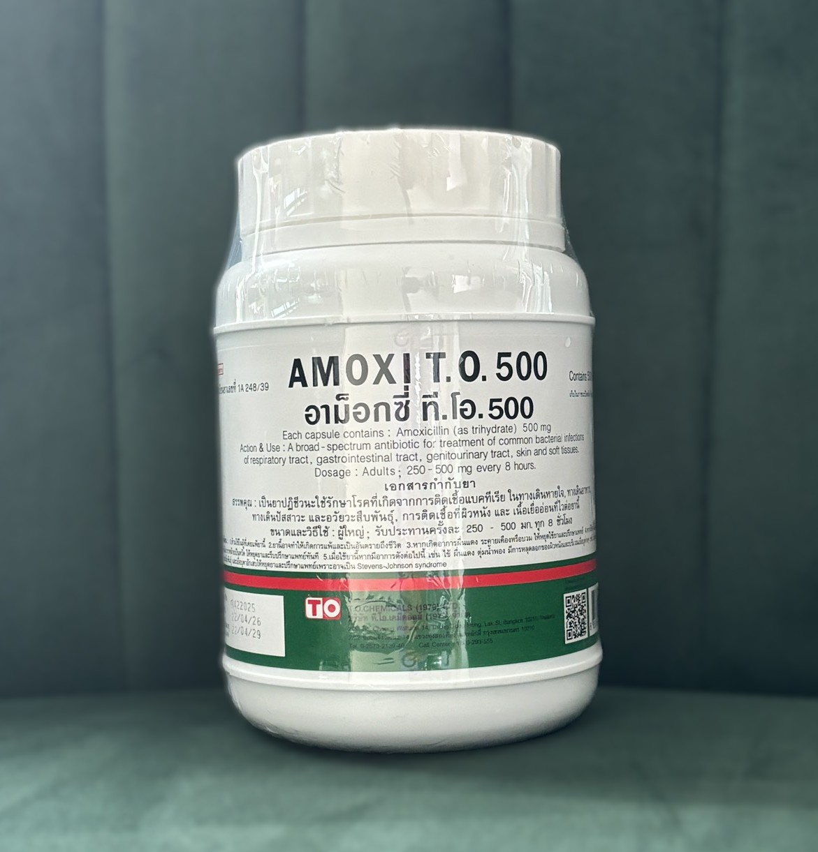 Amoxicillin 500mg 500 capsules in bottle